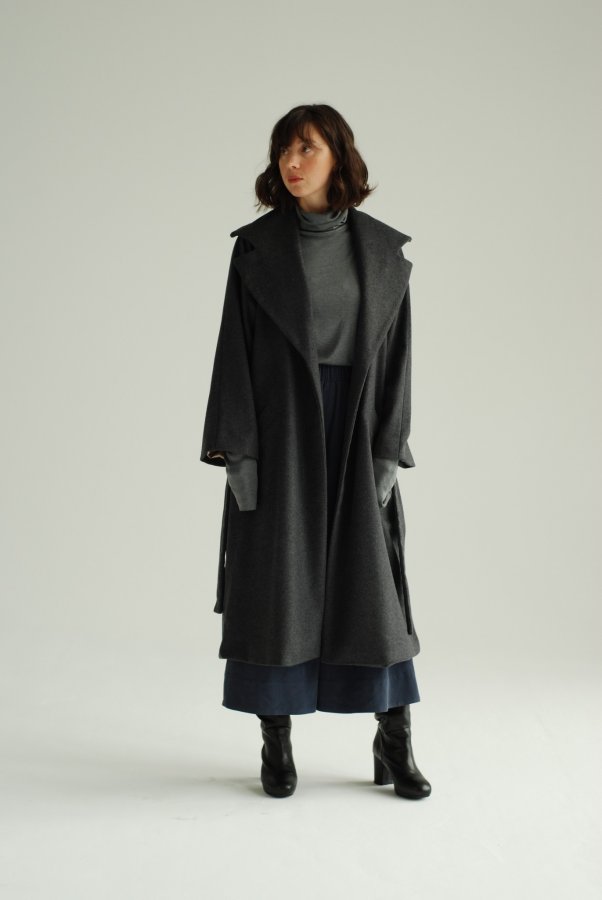 Asturia Wool Coat Grey 2